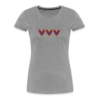 PAAR. ICH HABE GERADE GEHEIRATET. Junggesellinnenabschied. VALENTINSTAG. MARIES - Frauen Premium Bio T-Shirt - Grau meliert - Vorne - Mia (176cm)