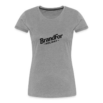 Brand For Holiday Urlaubsmode - Frauen Premium Bio T-Shirt - Grau meliert - Vorne - Mia (176cm)