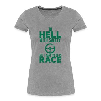 Voiture Vintage Racing Car Lovers Voiture Vétérans - T-shirt bio Premium Femme - gris chiné - Devant - Mia (176cm)