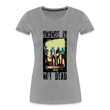 Grunge is not Dead - Women's Premium Organic T-Shirt - heather grey - Front - Mia (176cm)