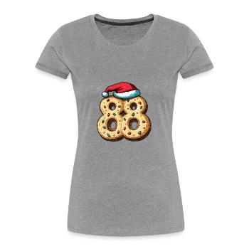88 Number Christmas - Women's Premium Organic T-Shirt - heather grey - Front - Mia (176cm)