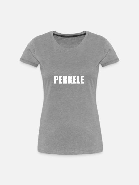Perkele - Frauen Premium Bio T-Shirt - Grau meliert