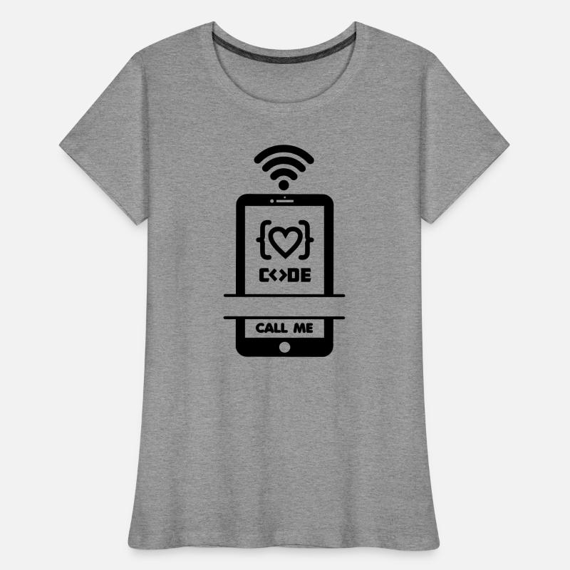 Codist Call me phone code heart Women's Premium Organic T-Shirt