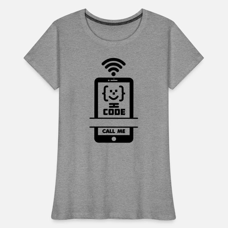Call me phone coder gezchtje Frauen Premium Bio T-Shirt