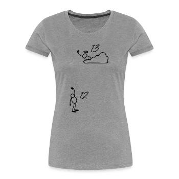 13 ans Cadeau 13e Anniversaire - 13 Ans - T-shirt bio Premium Femme - gris chiné - Devant - Mia (176cm)