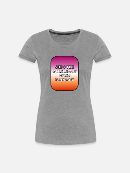 Lesbisches Paar - Frauen Premium Bio T-Shirt - Grau meliert