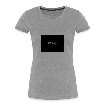 CHUTE SEPT FOIS - T-shirt bio Premium Femme - gris chiné - Devant - Mia (176cm)