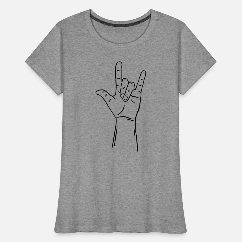 Handgeste ich liebe dich / ich liebe dich Frauen Premium Bio T-Shirt