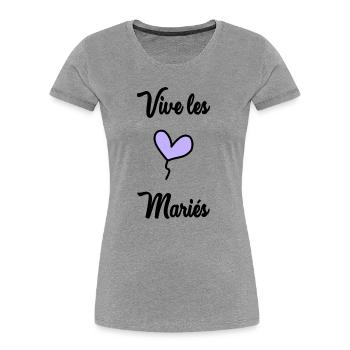 ZUKÜNFTIGE BRAUT. Junggesellinnenabschied. HOCHZEIT. MANNSCHAFT. TEAM BRIDAL - Frauen Premium Bio T-Shirt - Grau meliert - Vorne - Mia (176cm)