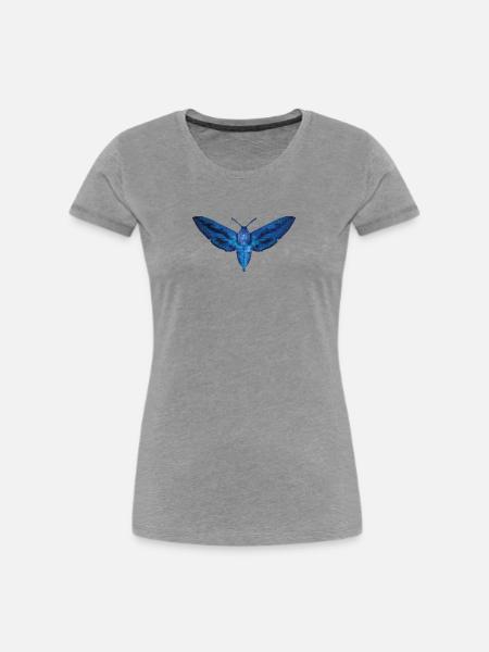 Butterfly - Frauen Premium Bio T-Shirt - Grau meliert