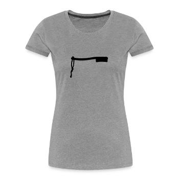 Boulderbrush - Frauen Premium Bio T-Shirt - Grau meliert - Vorne - Mia (176cm)