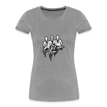 Enterrement de vie de garçon de l’équipe Groom - T-shirt bio Premium Femme - gris chiné - Devant - Mia (176cm)