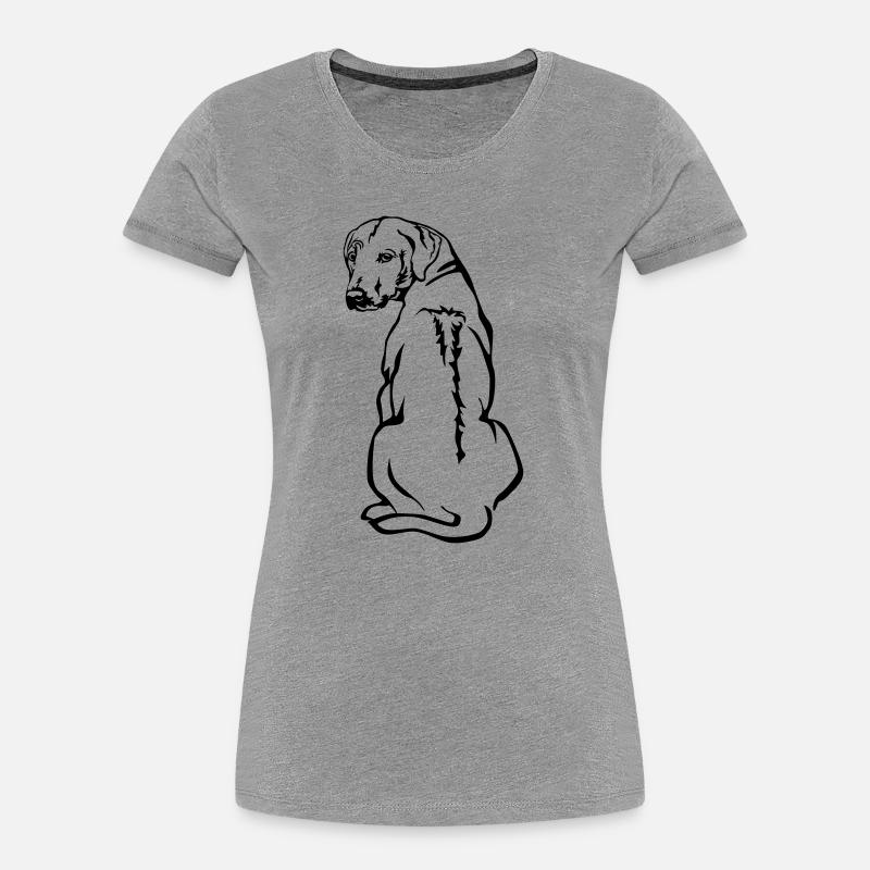 Rhodesian Ridgeback - Frauen Premium Bio T-Shirt - Grau meliert