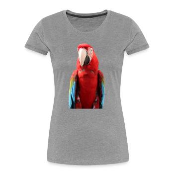 Parrots T-shirt Gift - Women's Premium Organic T-Shirt - heather grey - Front - Mia (176cm)