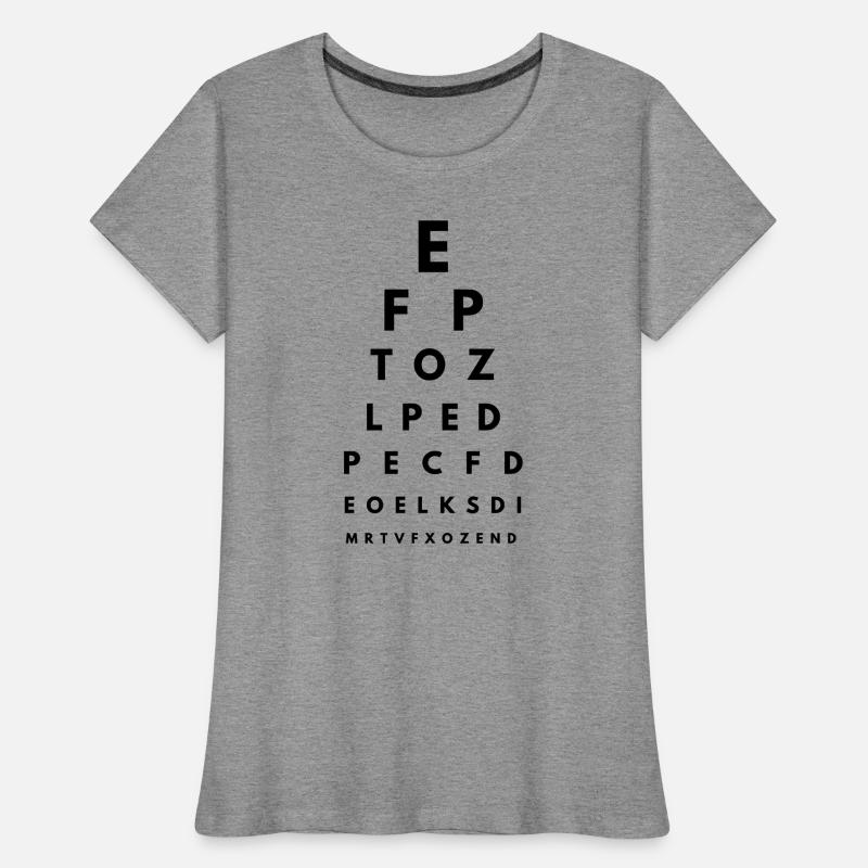 Sehtest 2 Frauen Premium Bio T-Shirt