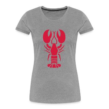 Hummer - Frauen Premium Bio T-Shirt - Grau meliert - Vorne - Mia (176cm)