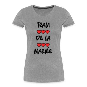 BRIDE-TO-BE. Bachelorette party. WEDDING. TEAM. TEAM BRIDAL - Women's Premium Organic T-Shirt - heather grey - Front - Mia (176cm)