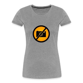 pas de photos - T-shirt bio Premium Femme - gris chiné - Devant - Mia (176cm)