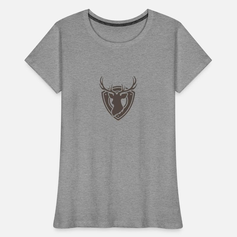 Die Jagd ist eröffnet Hirsch Jagd Saison Trophäe Frauen Premium Bio T-Shirt