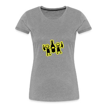 Enterrement de vie de garçon Allumette de célibataire - T-shirt bio Premium Femme - gris chiné - Devant - Mia (176cm)