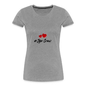 Jga Crew Junggesellinnenabschied - Frauen Premium Bio T-Shirt - Grau meliert - Vorne - Mia (176cm)