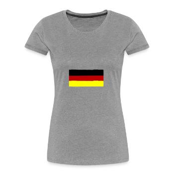 Germany Colors Icon - Women's Premium Organic T-Shirt - heather grey - Front - Mia (176cm)