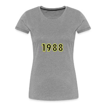 1988 Year Birthday - Women's Premium Organic T-Shirt - heather grey - Front - Mia (176cm)