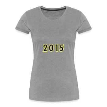 2015 Year Birthday - Women's Premium Organic T-Shirt - heather grey - Front - Mia (176cm)