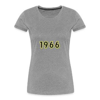 1966 Year Birthday - Women's Premium Organic T-Shirt - heather grey - Front - Mia (176cm)