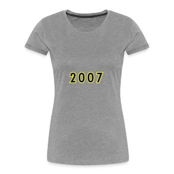 2007 Year Birthday - Women's Premium Organic T-Shirt - heather grey - Front - Mia (176cm)
