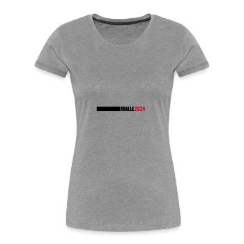 Malle 2024 Mallorca - Frauen Premium Bio T-Shirt - Grau meliert - Vorne - Mia (176cm)