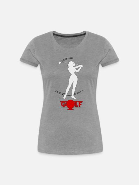 Retro golfer - Women's Premium Organic T-Shirt - heather grey