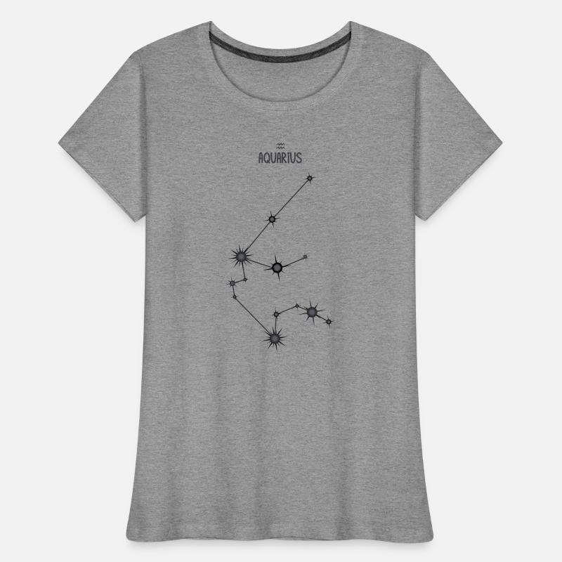 Wassermann Sternzeichen Sternbild Schwarz & Grau Frauen Premium Bio T-Shirt