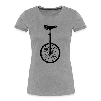 Unicycle Bicycle Circus Acrobatics - Women's Premium Organic T-Shirt - heather grey - Front - Mia (176cm)
