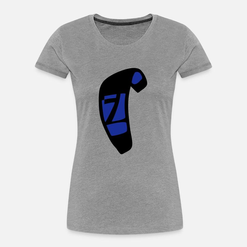kite_n7_vec_2 de - Frauen Premium Bio T-Shirt - Grau meliert