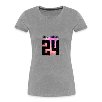 Amsterdam 24 Jersey 2024 Multicoloured - Women's Premium Organic T-Shirt - heather grey - Front - Mia (176cm)