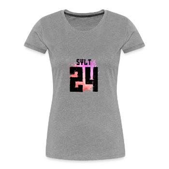 Sylt 24 Jersey 2024 Multicoloured - Women's Premium Organic T-Shirt - heather grey - Front - Mia (176cm)