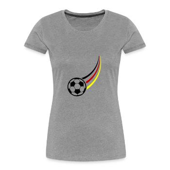 Soccer Team Germany - Women's Premium Organic T-Shirt - heather grey - Front - Mia (176cm)