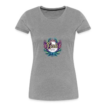 Bali 2024 Colorful - Women's Premium Organic T-Shirt - heather grey - Front - Mia (176cm)