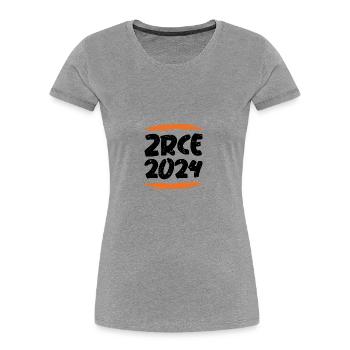 Zrce 2024 - Frauen Premium Bio T-Shirt - Grau meliert - Vorne - Mia (176cm)