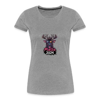 Malle 2024 Hirsch - Women's Premium Organic T-Shirt - heather grey - Front - Mia (176cm)