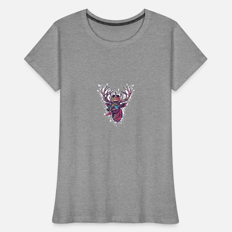 Hirsch Comic Frauen Premium Bio T-Shirt