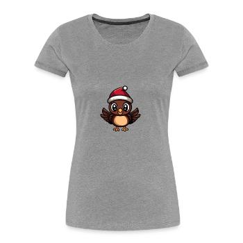Truthan Weihnachten Niedlich - Frauen Premium Bio T-Shirt - Grau meliert - Vorne - Mia (176cm)