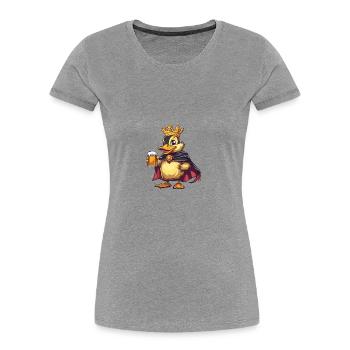 Duck Beer Funny - Women's Premium Organic T-Shirt - heather grey - Front - Mia (176cm)