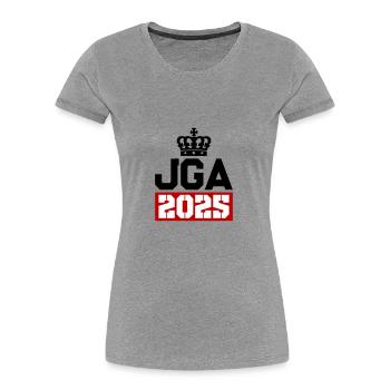 Jga 2025 Bachelor Party - Women's Premium Organic T-Shirt - heather grey - Front - Mia (176cm)