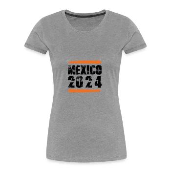 Mexico 2024 Team - Women's Premium Organic T-Shirt - heather grey - Front - Mia (176cm)