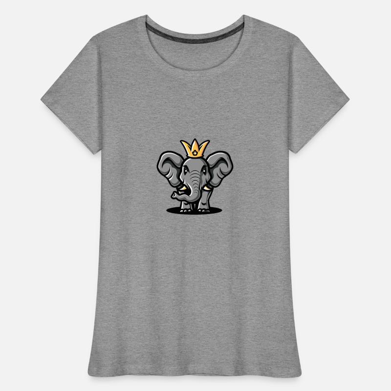 Elephant Comic Crown Women's Premium Organic T-Shirt