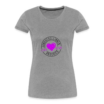 Hen Party Crew - Women's Premium Organic T-Shirt - heather grey - Front - Mia (176cm)