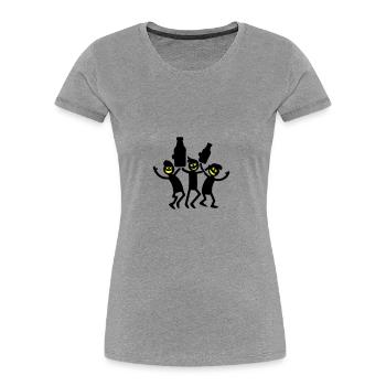 Marié enterrement de vie de garçon - T-shirt bio Premium Femme - gris chiné - Devant - Mia (176cm)