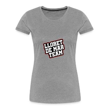 Lloret De Mar Team - Women's Premium Organic T-Shirt - heather grey - Front - Mia (176cm)